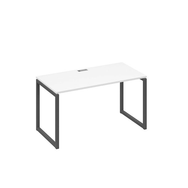 Стол письменный на металлокаркасе QUATTRO A4 А4 Б4 014 БП белый премиум / металлокаркас антрацит - Вид 1