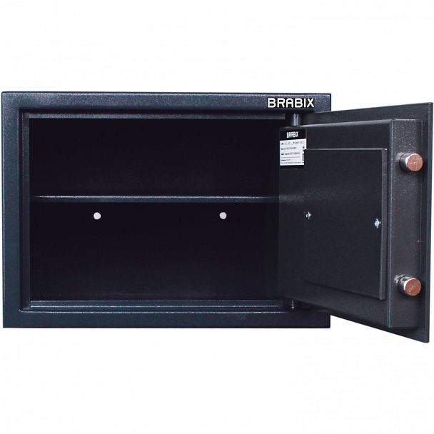 Сейф BRABIX "КМ-310", 310х430х375 мм, 20 кг, ключевой замок + полка, крепление к стене, 291166 - Вид 4