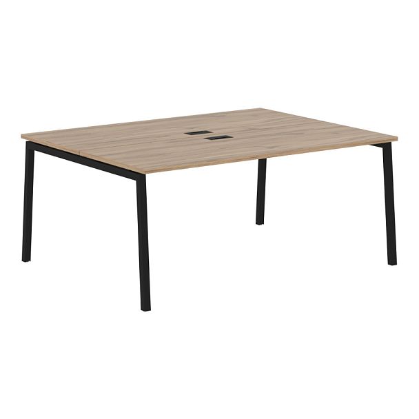 Стол 2-х местный ELWST 1713 Дуб Денвер светлый/Черный 1760х1346х750 EDIS - Вид 1