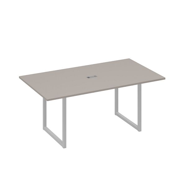 Стол 180 с опорами QUATTRO переговорный A4 А4 Б4 122 БП мокко премиум / металлокаркас серый - Вид 1
