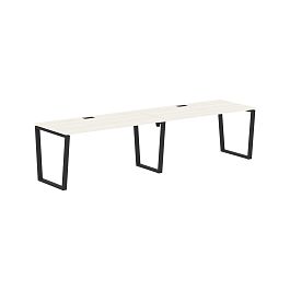 Стол 2-х местный EVWST 3180 Ясень Траун/Черный 3126х800х750 EDIS - Фото предпросмотра