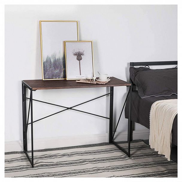 Стол на металлокаркасе BRABIX "LOFT CD-002", 1000х500х750 мм, складной, цвет морёный дуб, 641212 - Вид 12