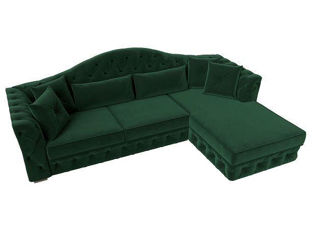 Диван угловой Артис правый угол Велюр зеленый - Вид 5