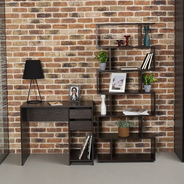 Стеллаж BRABIX "Scandi SH-008", 730х250х1760 мм, 6 секций, ЛДСП, венге, 641899, ЦБ013658-3 - Вид 12