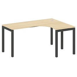 Metal System Quattro Стол криволинейный правый на П-образном м/к 50БП.СА-4 (R) Акация/Антрацит металл 1600*1200*750 - Фото предпросмотра