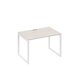 Стол письменный на металлокаркасе QUATTRO A4 А4 Б4 023 БП дуб / металлокаркас белый - Фото предпросмотра