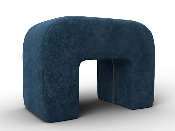 Пуф 008 Велюр синий - Вид 1