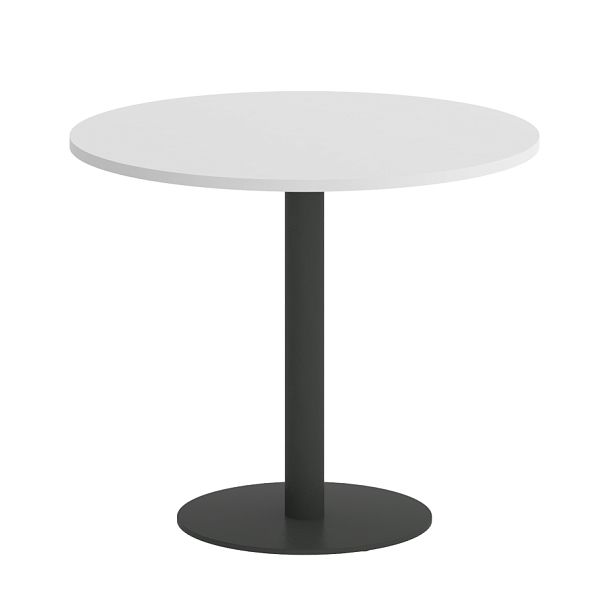 Home Office Стол круглый VR.SP-5-90.1 Белый бриллиант/Антрацит металл 900*900*753 - Вид 1
