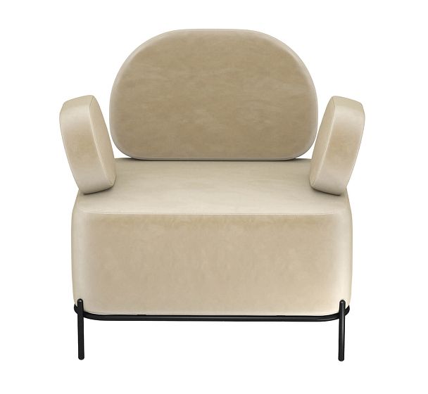 Кресло Sheffilton SHT-AMS6 ванильный крем/черный муар - Вид 3