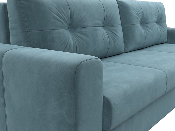 Прямой диван Лига-031 Велюр бирюзовый - Вид 3