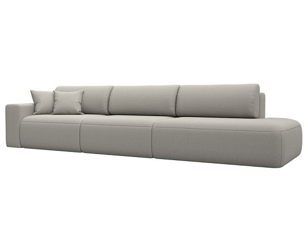 Диван прямой Лига-036 НПБ Модерн Лонг подлокотник слева Рогожка бежевый - Вид 1