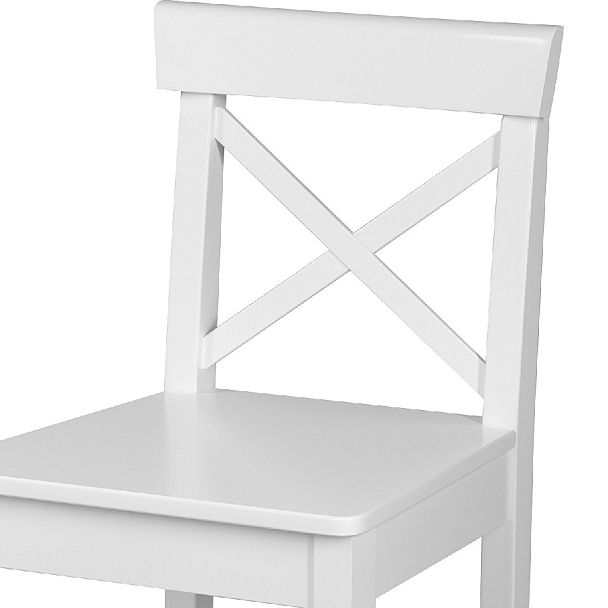 Комплект деревянных полубарных стульев с жестким сиденьем Бергольф Белый, 4 шт. - Вид 6