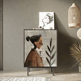 Комод Emerson Женщина с цветком арт EM18/Art2 - Фото предпросмотра