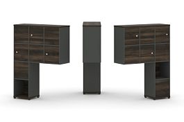 Concept Надставка высокая CN.DNV-002 Дуб Мали/Антрацит/Металл Антрацит 1099*350*1486 - Фото предпросмотра