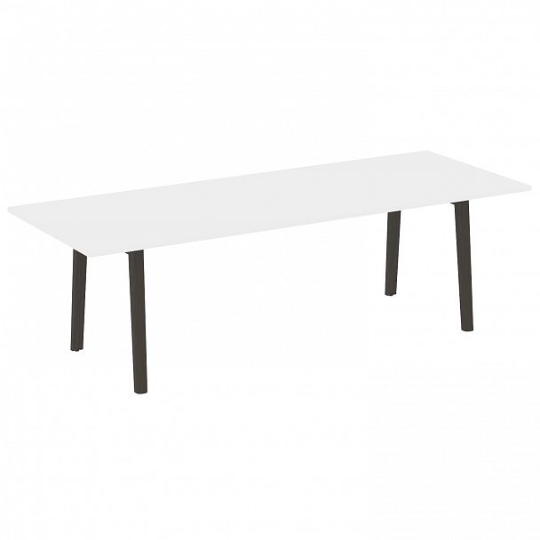 Стол переговорный "Onix wood direct" OW.PRG-25 белый/дуб темный - Вид 1