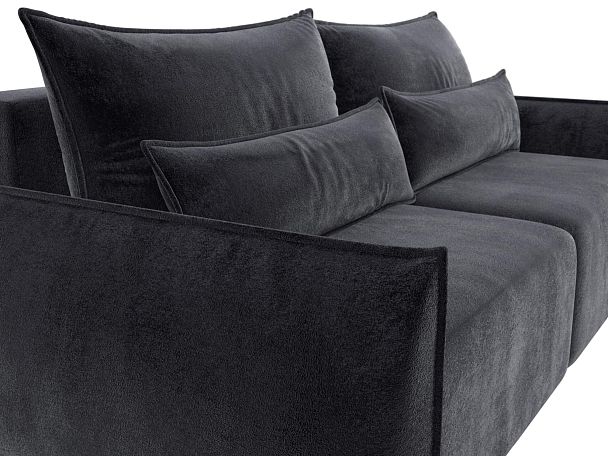 Диван прямой Лига-051 НПБ Велюр серый - Вид 4