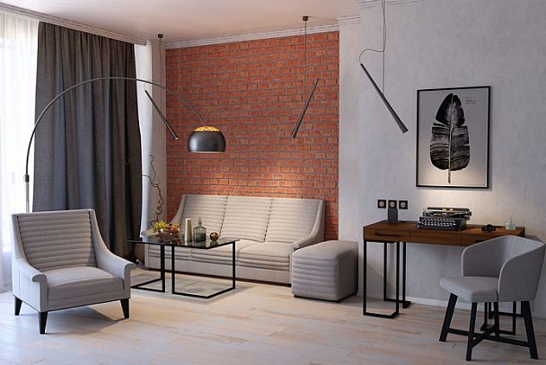 Стол рабочий Loft Дуб натур/Бетон - Вид 10