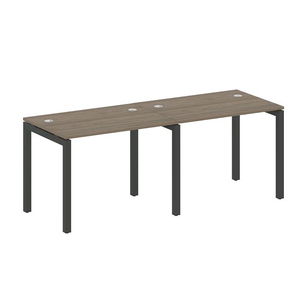 Metal System Quattro Р. ст. на 2 раб. места на П-образном м/к 50БП.СМ-2.1 Вяз/Антрацит металл 2000*720*750 - Вид 1