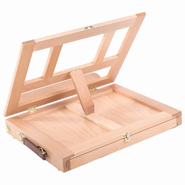 Мольберт настольный из бука с выдвижным ящиком, 34,5х26х27 см, холст до 30 см, BRAUBERG ART, 192247 - Вид 7