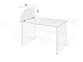 UNITY РПС-01-08 Белый Перегородка скошенная 16х800х400 - Фото предпросмотра