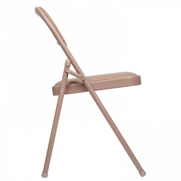 Стул складной для дома и офиса BRABIX "Golf Plus CF-003 Комфорт", бежевый каркас, кожзам бежевый, 531567 - Вид 4