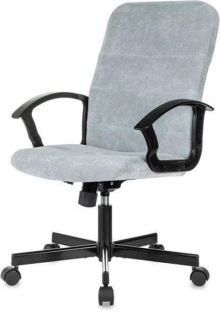 Кресло Бюрократ Triest Fabric серо-голубой Light-28 крестов. металл черный - Вид 2