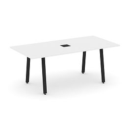 Style Project Direct Direct Стол переговорный SN-6A.SPRG-198 Белый/Металл Черный 1980*980*750 - Фото предпросмотра