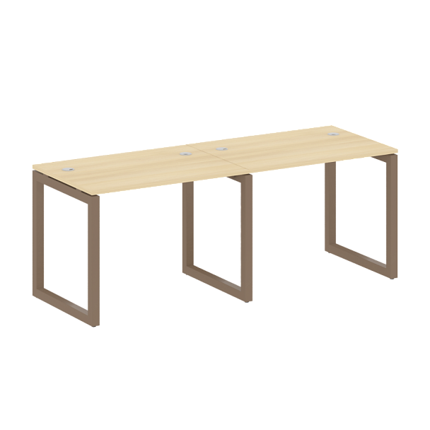 Metal System Quattro Р. ст. на 2 раб. места на О-образном м/к 50БО.СМ-2.1 Акация/Мокко металл 2000*720*750 - Вид 1