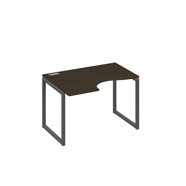Стол эргономичный левый "Классика" на металлокаркасе QUATTRO A4 А4 Б4 041 БП венге / металлокаркас антрацит - Вид 1