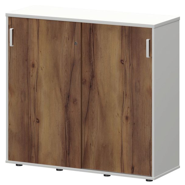 Тумба-купе СМТ-12.11К Тип1 Белый/Таксония 1236x444x1150 Смарт - Вид 1