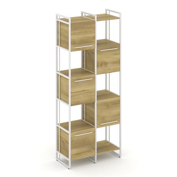 Rift Шкаф комбинированый RF.NS-003 Дуб Винченцо/Металл Белый 820*396*2010 - Вид 1