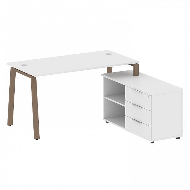 Рабочая станция "Metal System" БА.РС-СТС-2.3 белый/мокко - Вид 1