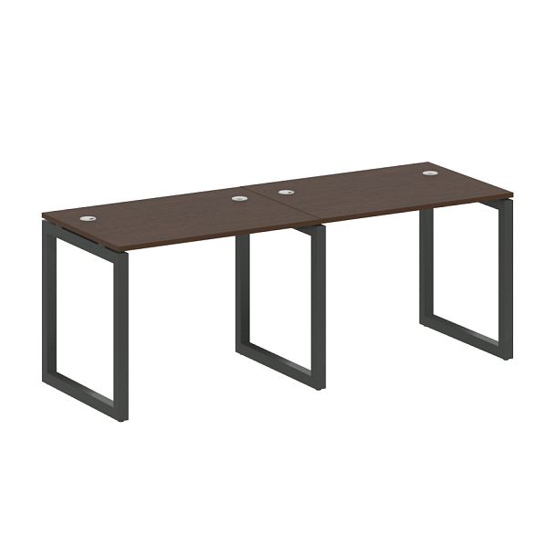 Metal System Quattro Р. ст. на 2 раб. места на О-образном м/к 50БО.СМ-2.1 Венге/Антрацит металл 2000*720*750 - Вид 1