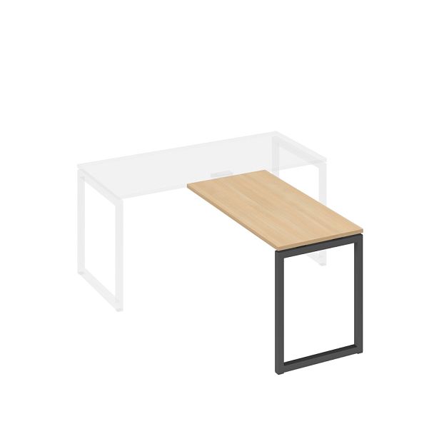 Брифинг-приставка металлокаркас QUATTRO A4 А4 Б4 072 БП натуральный дуб / металлокаркас антрацит - Вид 1