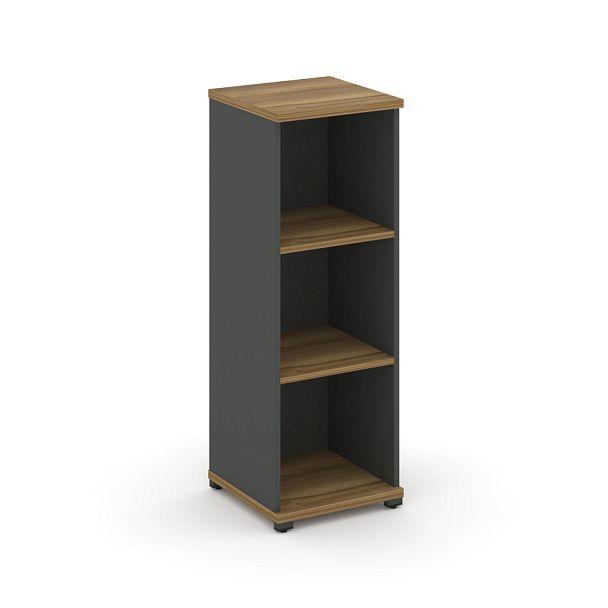Concept Стеллаж 1 узкая секция, 3 ниши CN.STU.E-310 Сандал Янтарный/Антрацит/Металл Антрацит 420*420*1186 - Вид 1