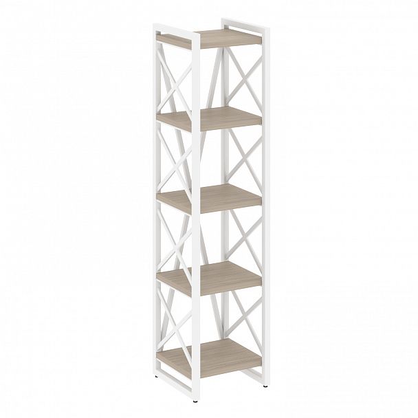 Стеллаж на опорах "Loft" VR.L-MST.O-5.4 дуб аттик/белый - Вид 1