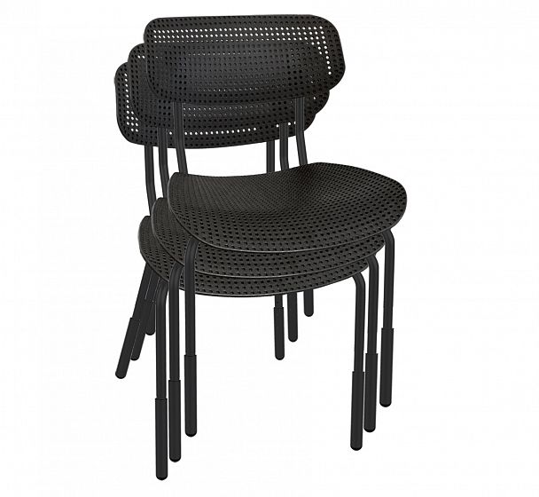 Школьный стул Точка Роста Sheffilton SHT-S85PB-1 черный/черный/черный муар, стопируемый - Вид 3