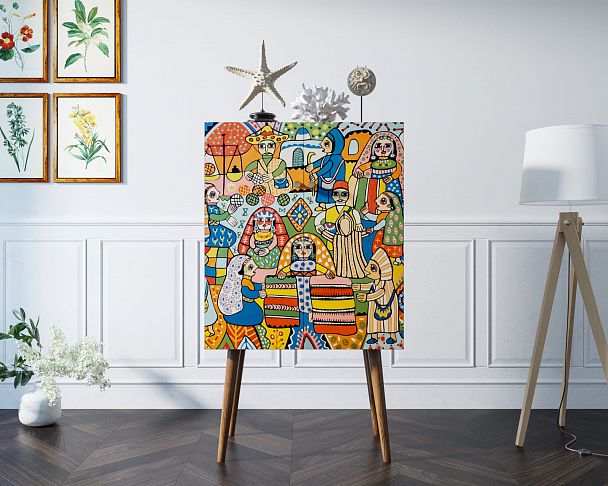 Комод на высоких ножках "Berber" принт 1 - Вид 7