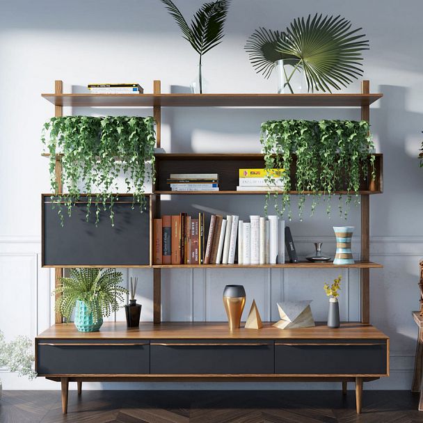 Стеллаж с ящиками "Bruni Black" BR-20 - Вид 4