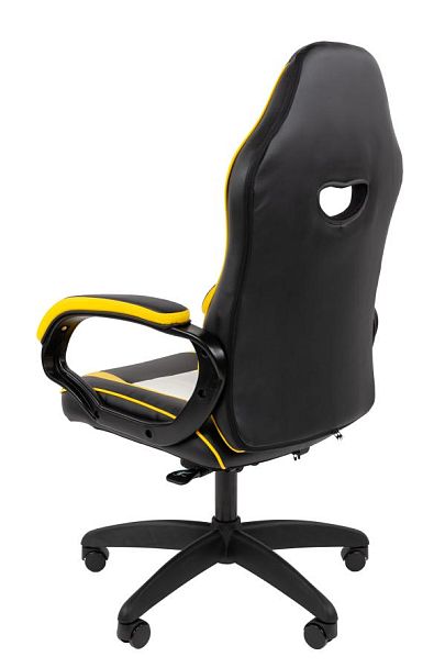 Кресло Chairman game 16 Россия экокожа черный/желтый/белый - Вид 6