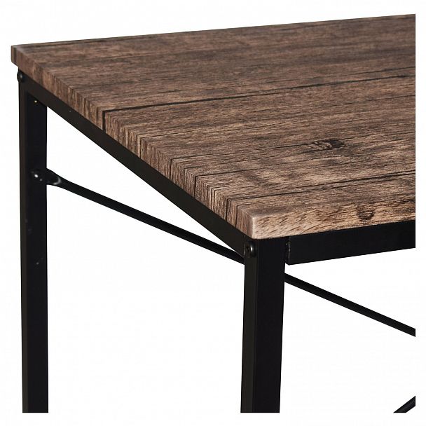 Стол на металлокаркасе BRABIX "LOFT CD-005", 1200х520х1200 мм, 3 полки, цвет морёный дуб, 641221 - Вид 6