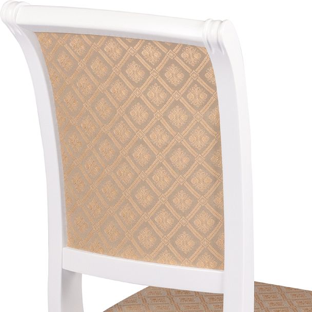 Комплект деревянных стульев с мягким сиденьем Арктос Белый/Бежевый жаккард, 4 шт. - Вид 9
