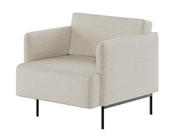 Stenly Диван одноместный STN-1 Romeo 02/Металл Черный 800*840*760 - Фото предпросмотра