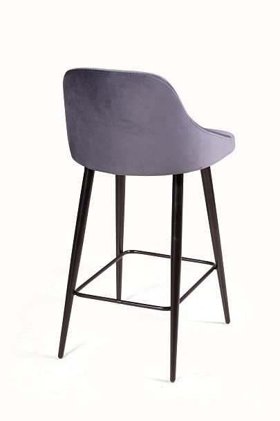 Стул полубарный Douglas ромб, бархат серый 27 - Вид 5