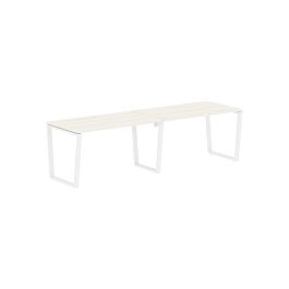 Стол 2-х местный EVWST 2780 Ясень Траун/Белый 2726х800х750 EDIS - Фото предпросмотра