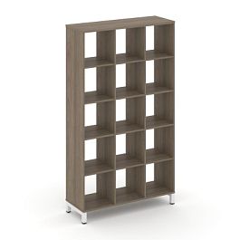 Стайл Проджект Каркас стеллажа 5 яр. SN.KS-530 Вяз Благородный/Металл Белый 1121*400*1982 - Фото предпросмотра