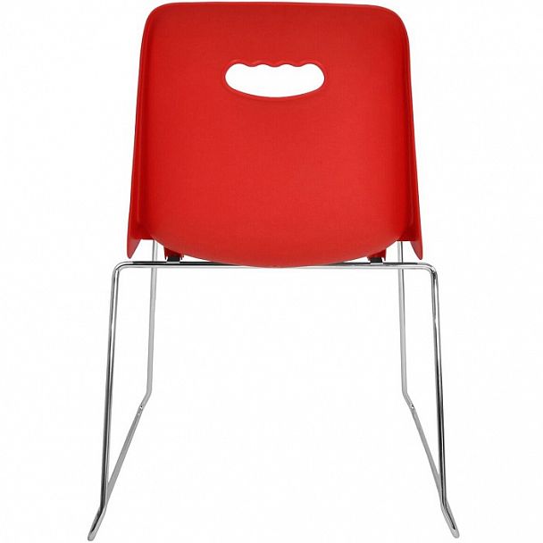 Стул Venezia (пруток) каркас хром, красный, стопируемый - Вид 3