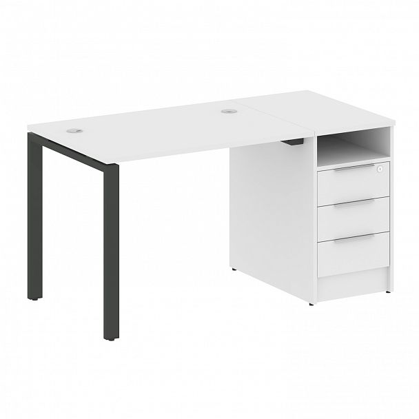 Рабочая станция "Metal System" БП.РС-СТП -1.1 белый/антрацит - Вид 1
