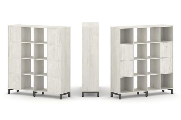 Стайл Проджект Набор стеллажа 1 сторон., 4 яр. SN.NS-441 Дуб Наварра/Металл Антрацит 1488*400*1615 - Вид 1