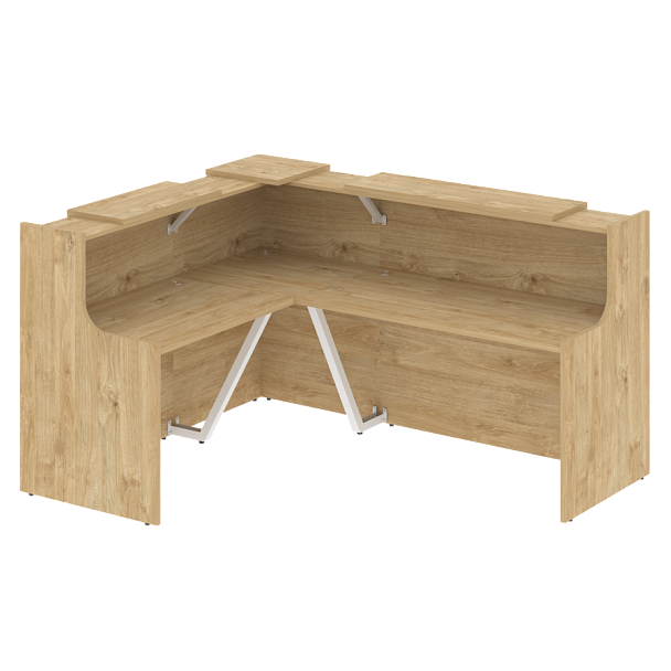 Ресепшн Г-образный "Onix" O.R-K-28 тиквуд светлый - Вид 1